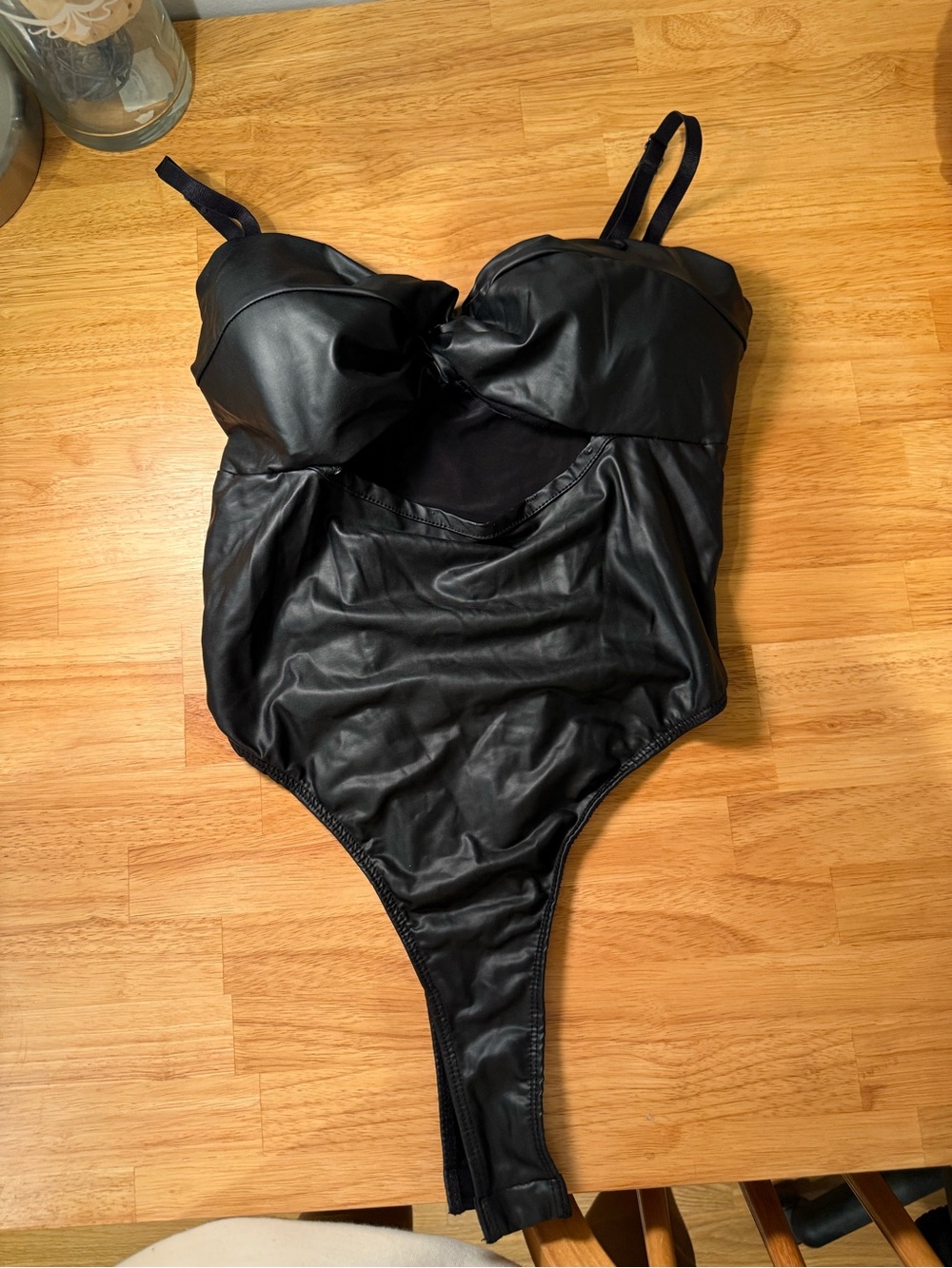 Leather Windsor bodysuit